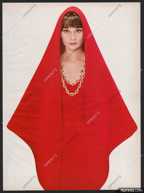 Galanos 1961 Audrey Hepburn, Van Cleef & Arpels, Photo Avedon