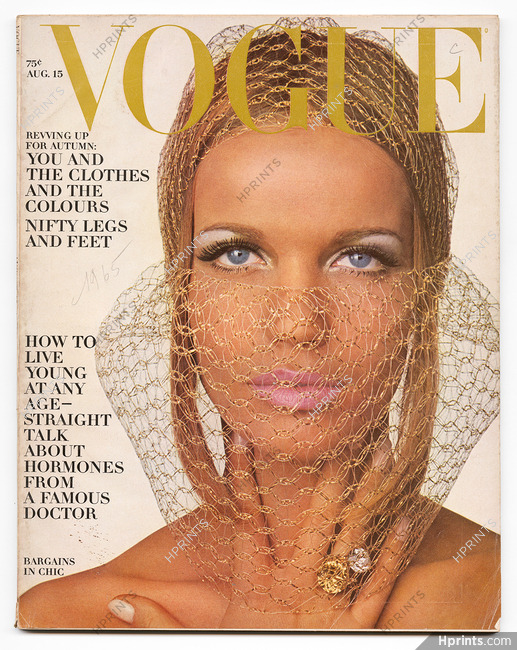 Vogue 1965 August 15, Cover Veruschka by Irving Penn