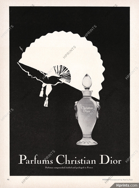 Christian Dior (Perfumes) 1956 René Gruau, Miss Dior, Hand Fan