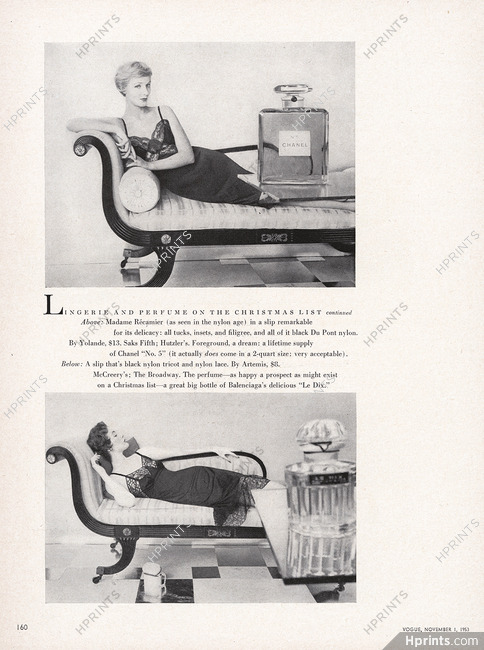 Numéro 5 (Chanel) 1953 Le Dix (Balenciaga), Photo Frances Mclaughlin