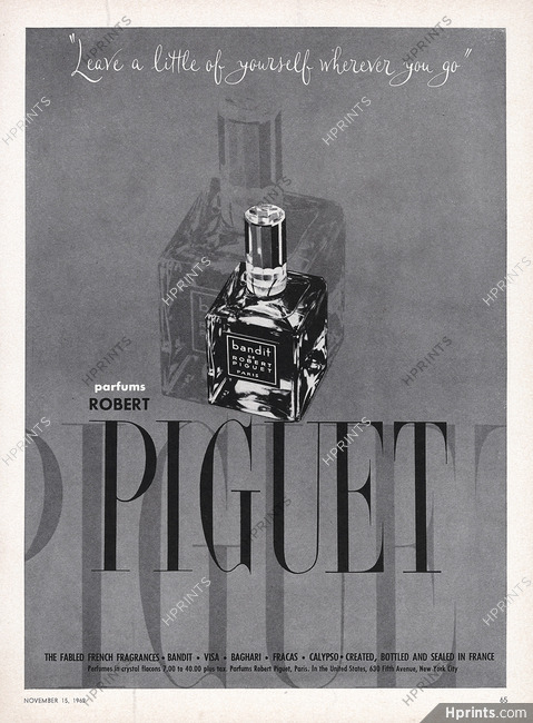 Robert Piguet (Perfumes) 1962 Bandit