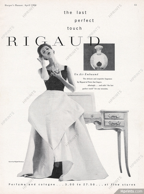 Rigaud (Perfumes) 1954 Un Air Embaumé, Gown by Ferreras