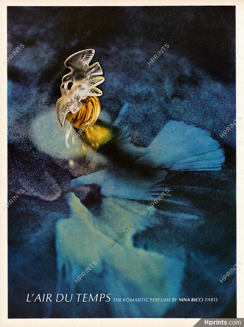 Nina Ricci (Perfumes) 1968 L'Air du Temps, Lalique Original Crystal Flacon