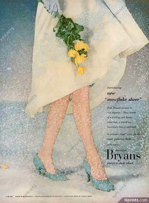 Bryans (Hosiery) 1952 Snowflake Stockings, Photo Blumenfeld