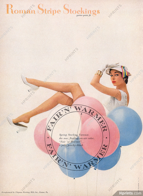 Roman Stripe (Hosiery) 1954 Stockings