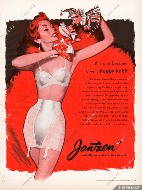 Jantzen (Lingerie) 1954 Bra, Girdle