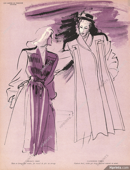 Gruau 1945 France Obré & Catherine Parel Fashion Illustration