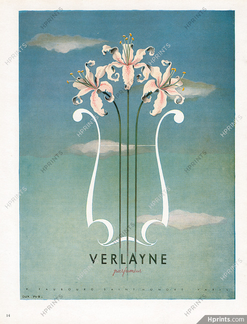 Verlayne (Perfumes) 1945 Jean Jacquelin