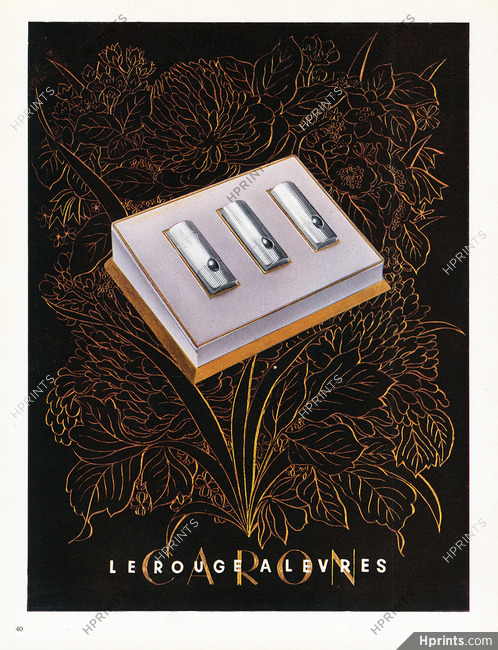 Caron (Cosmetics) 1948 Le Rouge à Lèvres, Lipstick Box