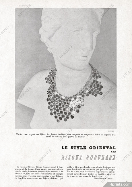 Le Style Oriental des Bijoux Nouveaux (p.1), 1948 - Cartier, back: Herz-Belperron, Sterlé, Chaumet, René Boivin, Photo Crespi