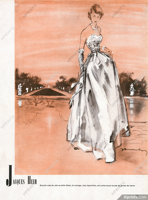 Jacques Heim 1948 Evening gown, Jacques Demachy