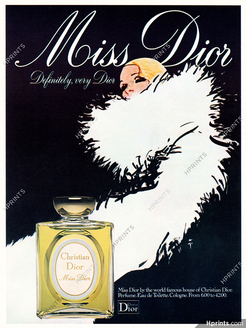 Christian Dior (Perfumes) 1975 Miss Dior, René Gruau