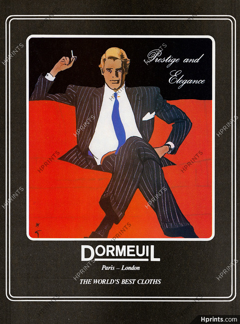 Dormeuil (Fabric) 1985 René Gruau