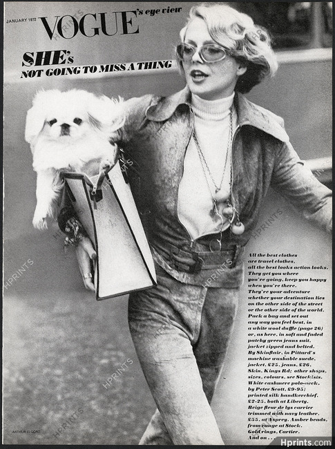 Vogue's Eye View 1972 Pekingese Dog, Photo Arthur Elgort