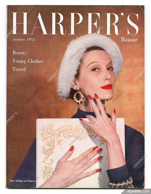 Harper's Bazaar UK January 1953 Christian Dior, Photo Louise Dahl-Wolfe
