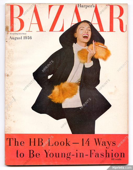 Harper's Bazaar August 1956 Cover Richard Avedon