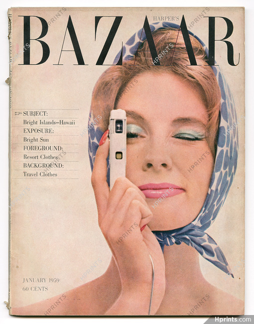 Harper's Bazaar January 1959 Minox Camera, Photo Richard Avedon