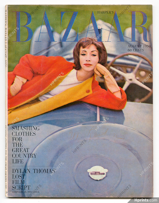 Harper's Bazaar August 1959 Cover by Derujinsky