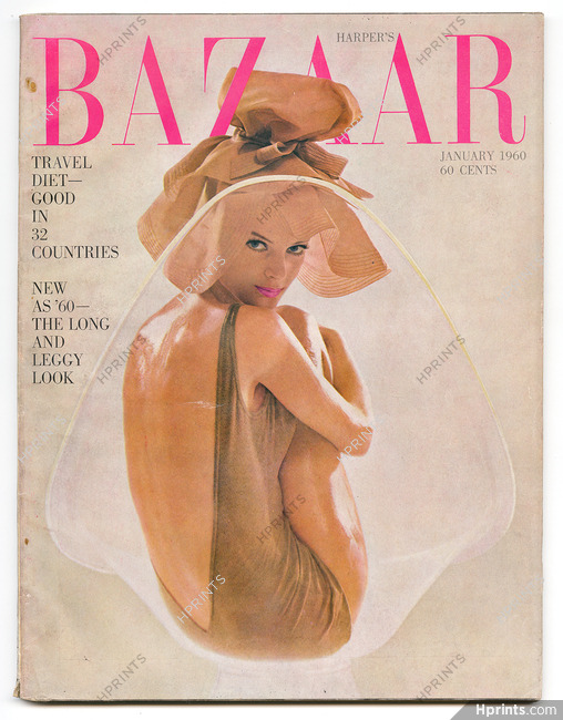 Harper's Bazaar January 1960 Cover Richard Avedon