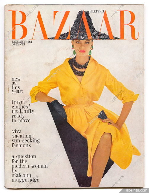 Harper's Bazaar January 1961 Cover Avedon