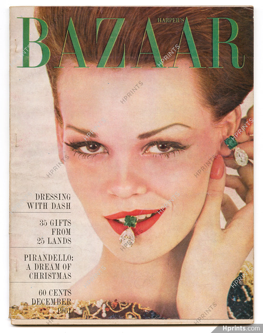 Harper's Bazaar December 1961 Givenchy, Fashion Jewels, Photo Richard Avedon