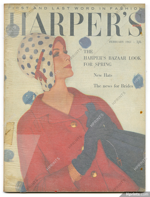 Harper's Bazaar UK February 1961 Cover Richard Dormer