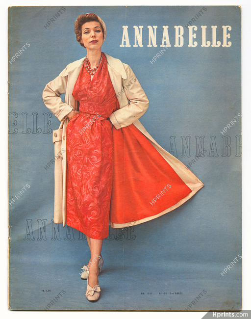 Annabelle 1952 (Edition Française) Mai, N°135, Christian Dior, Jacques Fath, Pierre Balmain, Jean Dessès, Zoltan Kemeny