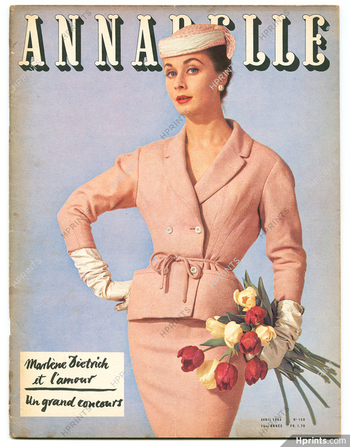 Annabelle 1954 (Edition Française) Avril, N° 158 Pierre Balmain, Marlène Diétrich