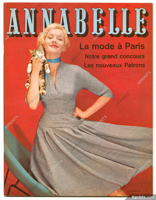Annabelle 1955 Septembre, N°175 La Mode à Paris, Cover Matter
