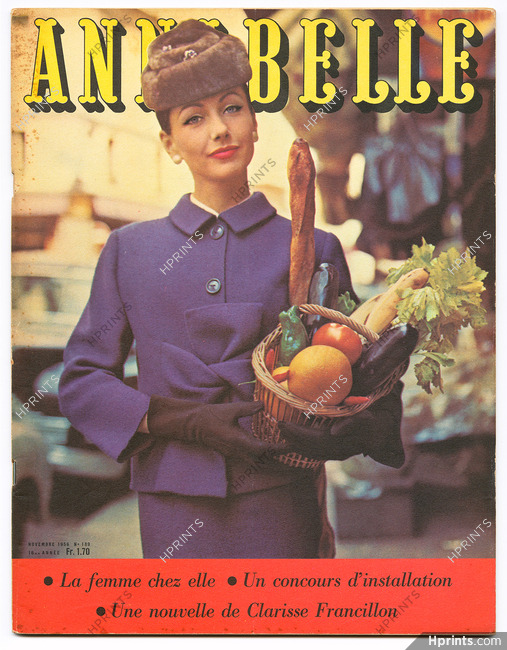 Annabelle 1956 Novembre, N°189, Lanvin Castillo, Photo Maywald