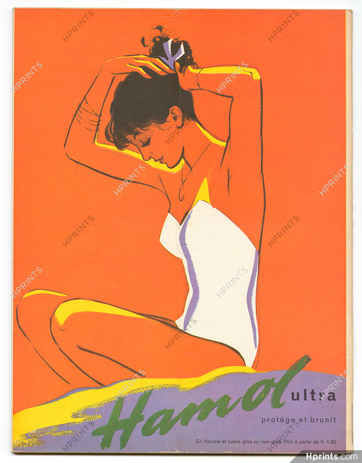 Hamol 1957 Sun Lotion, Swimmer