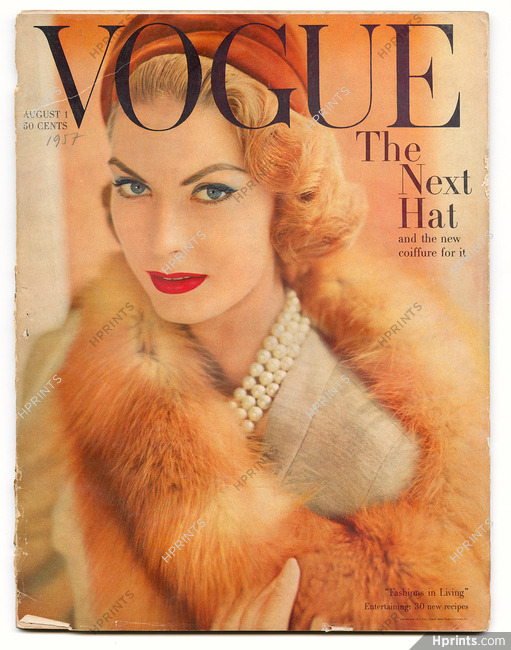 Vogue US August 1, 1957 Photo Horst, Richard W. Rutledge, Irving Penn, Dagmar...
