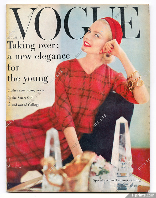 Vogue US August 15, 1957 Photo Horst, René Bouché, John Stewart, Kazan, Irving Penn, Mary Suzuki