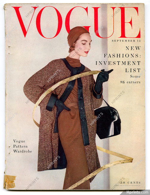 US Vogue September 15, 1953 Horst, Rutledge, Blumenfeld, Herbert Matter, Diane Arbus... Jacqueline Kennedy