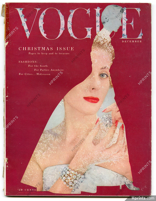 US Vogue December, 1953 Christmas Issue, Photo Blumenfeld, Horst, Coffin, Penn, Rawlings, Herbert Matter...