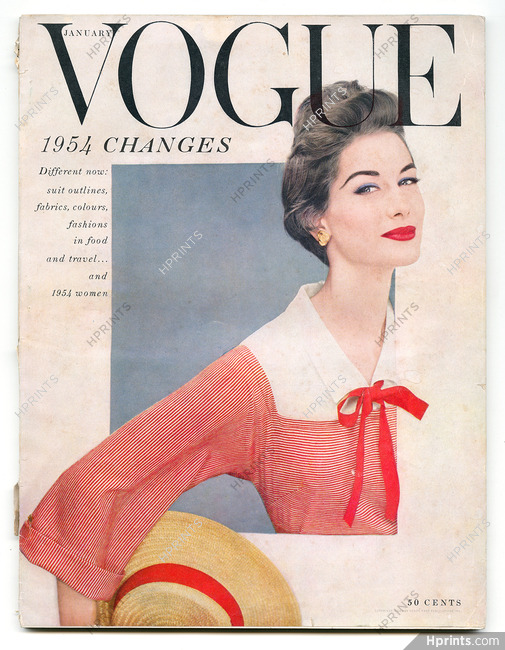 US Vogue January, 1954 Blumenfeld (5), Irving Penn, Parkinson, René Bouché, Horst, Jantzen by Gruau