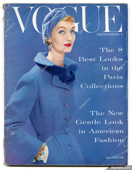 US Vogue September 1, 1954 Paris Collections, Blumenfeld (5), Coffin, Karen Radkai, Penn...