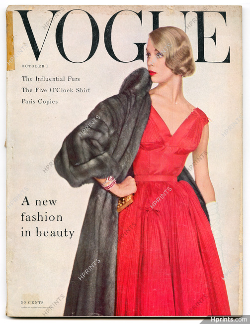 US Vogue October 1, 1954 Cover Irving Penn, Rawlings, Coffin, Horst, Dagmar, Braque by Alexander Liberman
