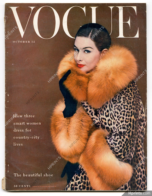 US Vogue October 15, 1954 Photo Blumenfeld, Rutledge, Dagmar, René Bouché, Karen Radkai...
