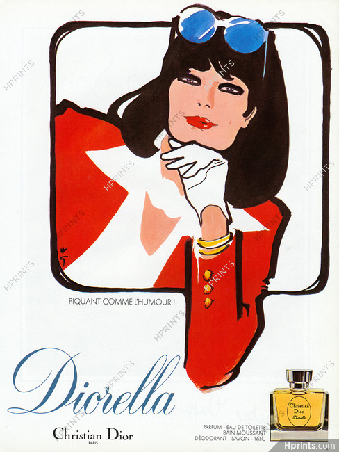 Christian Dior (Perfumes) 1980 Diorella, René Gruau