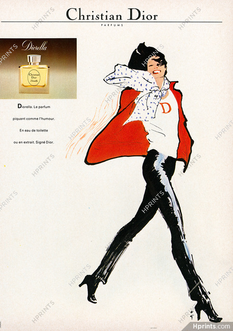 Christian Dior (Perfumes) 1981 Diorella, René Gruau (S)