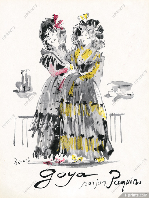 Paquin (Perfumes) 1945 "Goya" Christian Bérard