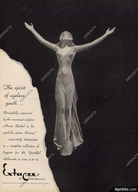 Extacee (Vanity Fair Mills) 1945 Sculpture by Mario Korbel