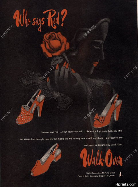 wapenkamer cement bibliothecaris Walk-Over (Shoes) 1946 — Advertisement