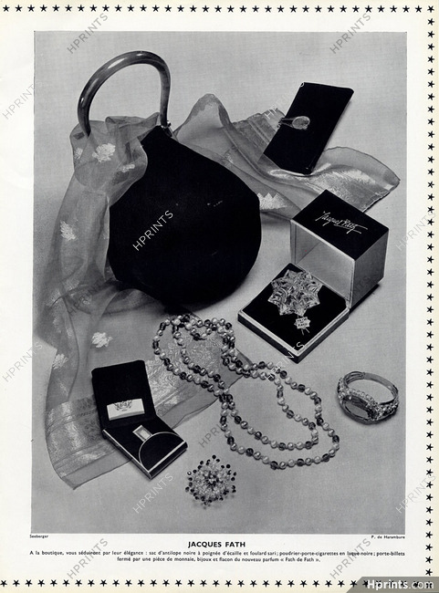 Jacques Fath (Fashion Goods) 1953 Handbag, Photo Seeberger