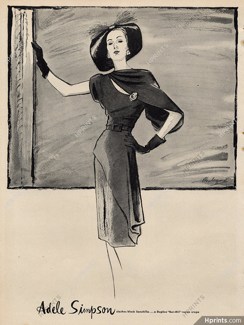 Adele Simpson 1946 Fashion Illustration