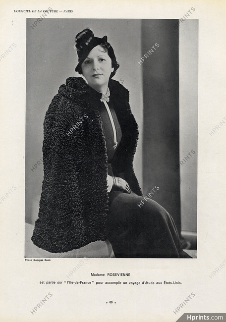 Rosevienne 1936 Mrs Rosevienne, Georges Saad