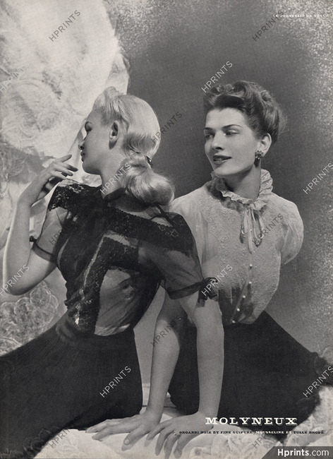 Molyneux 1939 Blouses Fashion Photography