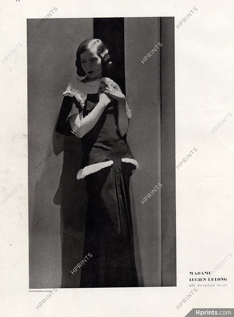 Lucien Lelong 1930 Princesse Natalie Paley (Mrs Lucien Lelong), Photo George Hoyningen-Huene