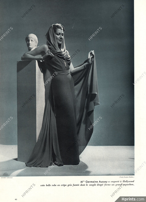 Lucien Lelong 1937 Eugène Rubin, Germaine Aussey, Evening Gown